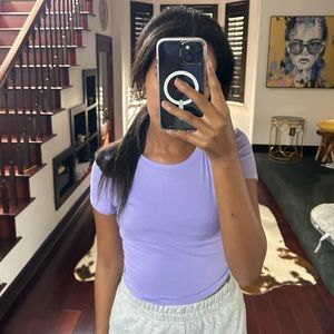 purple t shirt short sleeve